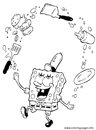 Free coloring pages, choose from more than 1000 coloring pages to print. Spongebob Is A Cool Cook Coloring Pagea49c Coloring Pages Printable