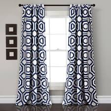 Check spelling or type a new query. Lush Decor Octagon Blocks Room Darkening 84 X 52 Geometric Navy 100 Polyester 3 Rod Pocket 2 Pc Set Window Panel Walmart Com Walmart Com