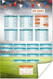 Speelschema ek 2021 (voormalig ek 2020) groepsfase. Bol Com Poster Speelschema Ek Voetbal 2021 40x60 Cm