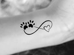 See more ideas about dog tattoos, pawprint tattoo, tattoos. Infinity Paw Print Heart Temporary Tattoo Heart Etsy
