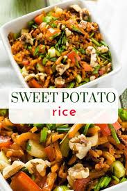 Sweet Potato Rice Pilaf Vegan Gluten Free Recipe Sweet Potato Rice Recipes Potato Rice