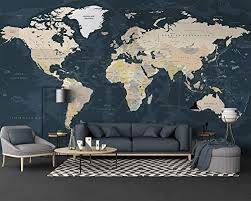Find & download free graphic resources for wallpaper. Amazon Com Murwall Map Wallpaper Dark Political World Map Wall Mural Large Maps Wallpaper Living Room Young Room Cafe Handmade