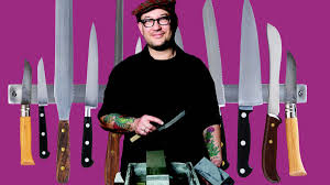 We use japanese water stones and sharpen by hand. The Cutting Edge Becoming A Knife Master
