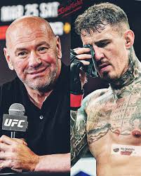 From very likeable fighter to very unlikeable in such a short period of  time. Tom Aspinall Dana White ♥️ #mma #ufc  #followersreelsfypシ゚viralシfypシ゚viralシalシ #UFC321