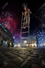 Browse our listings to find jobs in germany for expats, including jobs for english speakers or those in your native language. Night Street Circus Performance Whit Clown Balanced In Ladder Festival City Background Fireworks And Celebration Atmosphere Wide Engle Photo Stock Photo Picture And Royalty Free Image Image 110896031