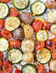 Roasted Summer Vegetables I Heart Eating Roasted Summer Vegetables Summer Vegetable Recipes Roasted Vegetable Recipes
