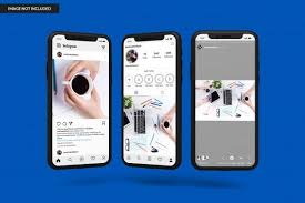 Smartphone Mockups To Display Instagram Post Template In 2020 Instagram Post Template Instagram Mockup Post Templates