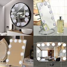 Zzel Zyel Led Vanity Mirror Lights Kit With Dimmable Light 10 Bulbs Lighting Fixture Str Light Fixtures Bathroom Vanity Dressing Room Mirror Vanity Light Bulbs