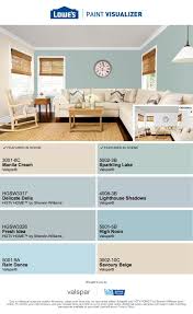 Try various color chips from your preferred palette or browse colors online and purchase paint samples. Like The Same Colors Here Too Lowes Paint Colors Lowes Paint Colors Valspar Paint Colors For Home