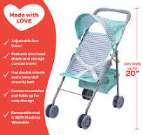 Adora Medium Baby Doll Stroller with Shade – Zig Zag