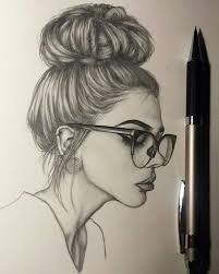 Maybe you would like to learn more about one of these? Art Artwork Pencildrawing Creative Drawing Draw Girl Pencil Sketch Paper Hair Glasses Face Artist Arte Pencil Portrait Drawings Portrait Drawing