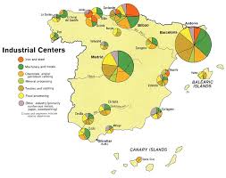 Detailed elevation map of spain with roads, major cities and airports. Spain Maps