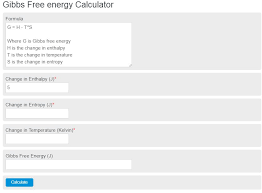 Click here to check your answer to practice problem 6. Gibbs Free Energy Calculator Calculator Academy