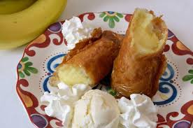 Fried Banana Cheesecake Rolls Savory Experiments Banana Cheesecake Fried Bananas Banana Recipes