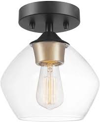 We did not find results for: Globe Electric 60333 Harrow 1 Light Semi Flush Mount Ceiling Light Matte Black Finish Gold Accent Socket Clear Glass Shade Close To Ceiling Lights Amazon Canada
