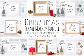 Christmas Frame Mockup Bundle 130873 Mockups Design Bundles Frame Mockups Christmas Frames Styled Frame Mockup
