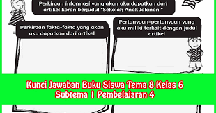 Demikan kunci jawaban bukutematik kelas 1 tema 8 subtema 1 pembelajaran 3 , selamat membaca dan ikuti update artikel lainya hanya. Kunci Jawaban Buku Siswa Tema 8 Kelas 6 Halaman 29 31 32 33 35 36 39 Sanjayaops