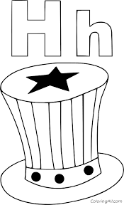 Coloring bookmark click here for pdf version: H Is For Hat Coloring Page Coloringall
