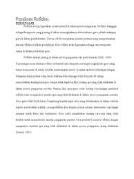 Hal ini jelas merugikan, baik. Penulisan Refleksi