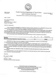 The technician training course will satisfy the structural pest control services requirements for certification of commercial/noncommercial and technician licensing of pesticide applicators (8 hours of training). How To Become A Licensed Home Inspector In North Carolina Internachi