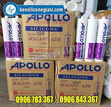 BỎ SỈ KEO APOLLO SILICONE SEALANT A250 MÀU TRẮNG TRONG, SỮA
