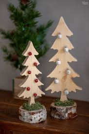 Diy Wood Alpine Tree With Jingle Bells Wooden Christmas Trees Diy Wooden Christmas Crafts Wooden Christmas Trees
