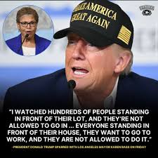 President Donald Trump visited Los Angeles