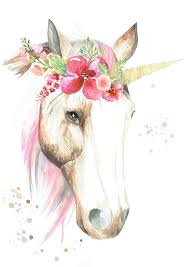 The best selection of royalty free unicorn black and white vector art, graphics and stock illustrations. Drawing Watercolor Painting Of Unicorn Head With Floral Crown How To Draw A Unicorn Head Pink Grey Mane Drawings Unicorn Drawing Art Inspiration Drawing