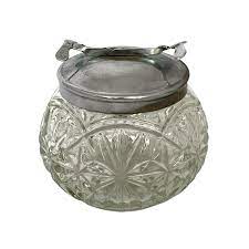 Vintage Glass Sugar Bowl Integrated
