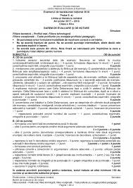 Subiecte si barem de corectare. Simulare Bac 2018 RomanÄƒ Subiecte Si Barem Edu Ro A Publicat Subiectele È™i Baremul La RomanÄƒ