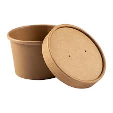 Biodegradable hot food containers and lids great for soup, stew, chili, and your daily special. 8 Oz Kraft Paper Food Container And Lid Combo 1 250 Amercareroyal