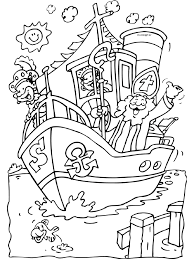 Kleurplaat Stoomboot Sinterklaas Kleurplaten Knutselen Sinterklaas