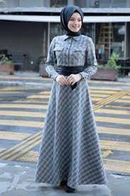 Zehrace Kareli Gri Elbise Victorian Elbiseler Elbise Elbise Modelleri
