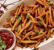 Süßkartoffelsticks Mojo Rojo - Rezept