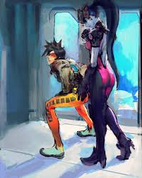 Here S The Uhh Resized Edits I Shrunk Tracer Down And Stretched Widowmaker A Bit I Think Tracer S Like Up To Her Clavicle Overwatch Tracer Anime Overwatch