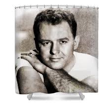 Rod Steiger, Vintage Actor Shower Curtain by Esoterica Art Agency