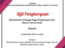 Sijil penghargaan ialah sekeping kenyataan rasmi yang menunjukkan penglibatan atau kejayaan seseorang dalam sesuatu aktiviti yang mereka sertai atau lakukan. 43 Sijil Ideas In 2021 Templates Google Drive Driving