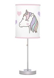 Cute Unicorn Dreaming Of Hearts Girls Bedroom Table Lamp Zazzle Com Unicorn Lamp Table Lamps For Bedroom Unicorn Bedroom