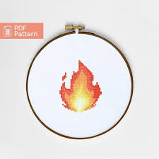 These are eleven traditional christmas themed patterns. Emoji Fire Cross Stitch Pattern Pdf Digital Product Funny Lit Phone Avatar Ios Cross Stitch Projects Ideas Cross Stitch Cross Stitch Patterns