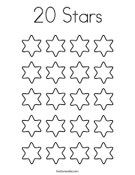 20 Stars Coloring Page Star Coloring Pages Kids Math Worksheets Coloring Pages
