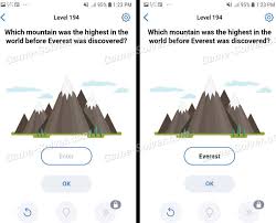Easy Game Level 194 Which Mountain Was The Highest In The World Before Everest Was Discovered Game Solver