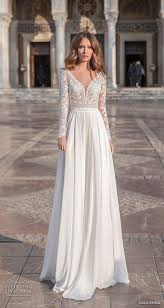 Weddinginspirasi Com Featuring Luce Sposa 2020 Bridal Long Sleeves V Neck Heavily Embellished In 2020 Wedding Dress Sleeves V Neck Wedding Dress Sheer Wedding Dress