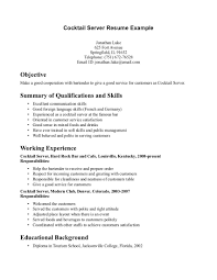 Cocktail Waitress Resume Sample Resumesdesign Server Resume Resume Examples Resume Skills