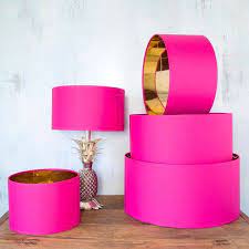 Hot Pink And Gold Shades Lamp Shades Lighting Accessories Lighting Hot Pink Room Decor Hot Pink Bedrooms Hot Pink Decor
