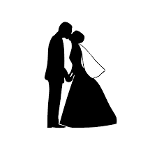 Black And White Kiss Silhouette Couple Kiss Wedding Clip Art Wedding Silhouette Bride And Groom Silhouette Silhouette Clip Art
