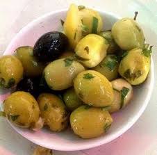 Spanish Style Marinated Green Olives Recipe Recipe Olive Recipes Olive Appetizer Green Olive Appetizer