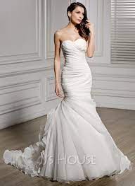 Here are some gorgeous and breathtaking examples. Trumpet Mermaid Sweetheart Chapel Train Organza Wedding Dress With Ruffle 002056468 Jj S House