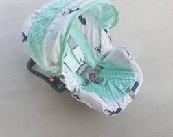 Baby Car Seat Cover Buck Infant Seat Cover Deer Slipcover Mint Minky Car Seat Canopy Set Custom Order Comes With Free Strap Covers Baby Car Seats New Baby Products Car Seats