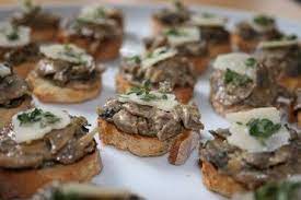 Magic Mushroom Parmesan Thyme Crostini Vegetarian Finger Food Stuffed Mushrooms Canapes Recipes