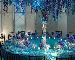 Image Result For Purple Teal And Silver Wedding Purple Wedding Decorations Ocean Wedding Theme Wedding Themes